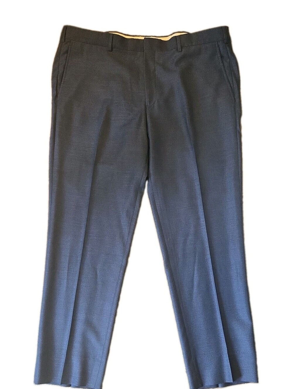 Brooks Brothers Regent 40x30 Mens Trousers Blue 100% Merino Wool Pleated Casual
